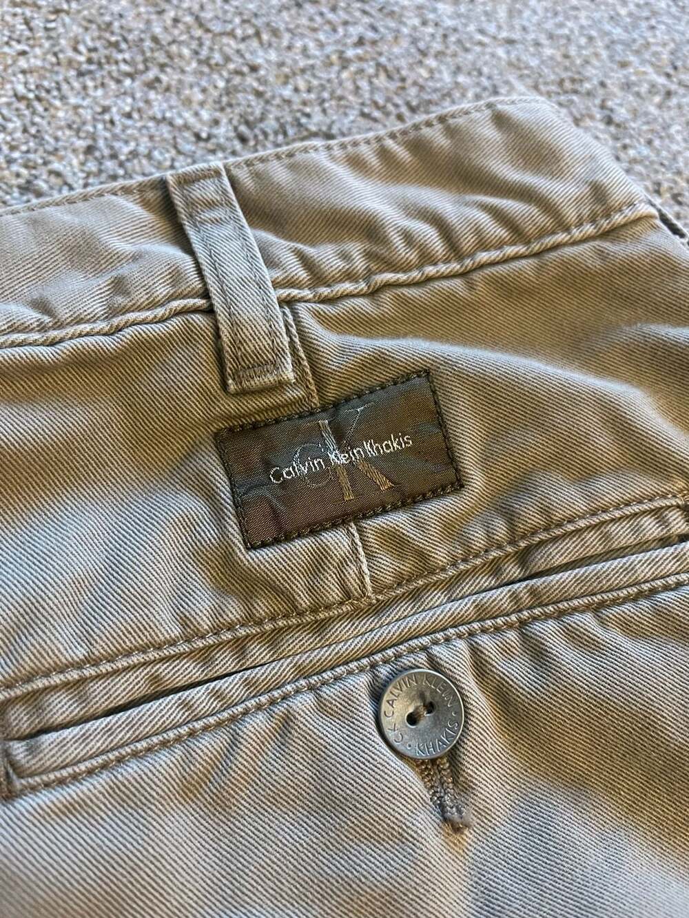 Calvin Klein Men's Khaki Pleated Stephens Casual Cotton Shorts Size 36
